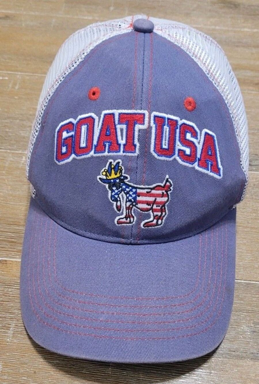 Goat USA Freedom Trucker Hat US Flag Snapback Cap